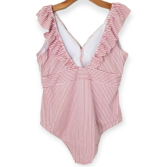 RETRO One-piece by AAVA Red and White size 3X - Picture 4 of 7